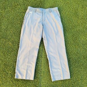 Adidas Climalite Mens Gray Flat Front Pants Size 34x29